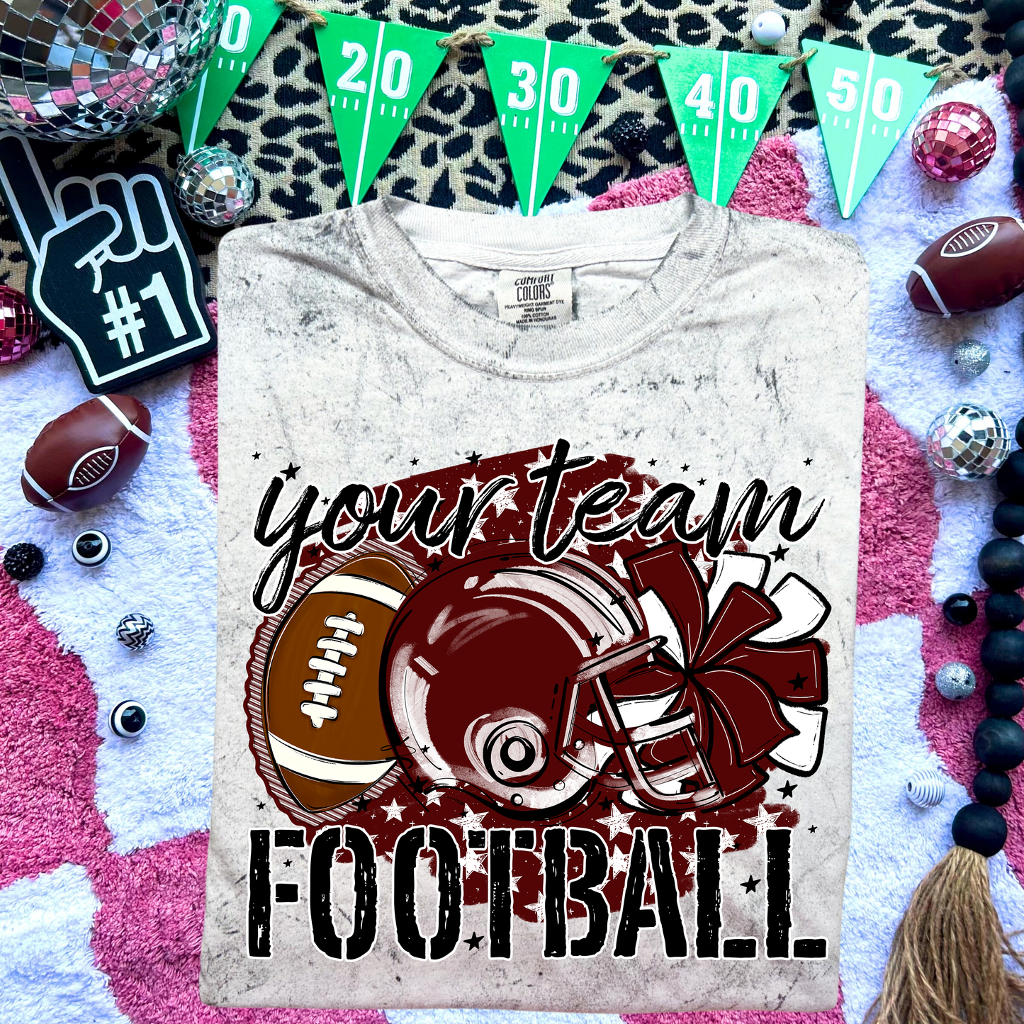 STARS FOOTBALL MAROON