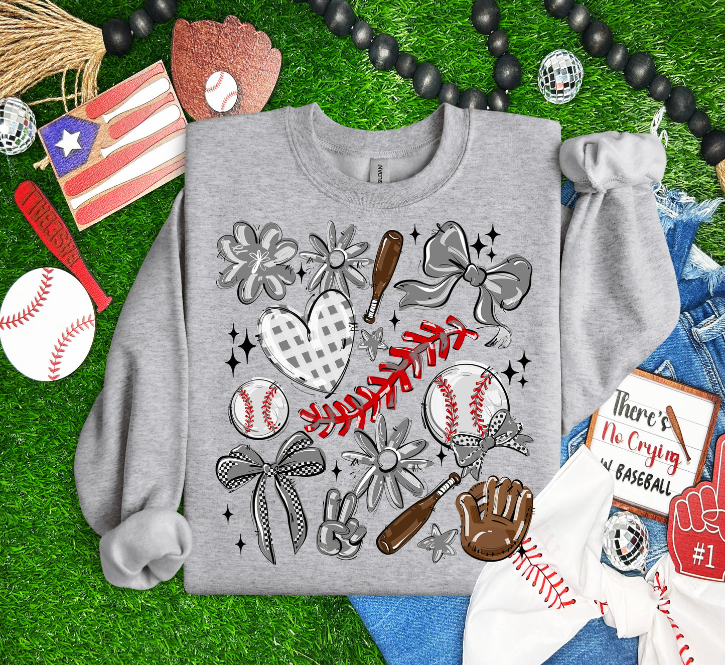 GRAY PLAY BALL COLLAGE BASEBALL