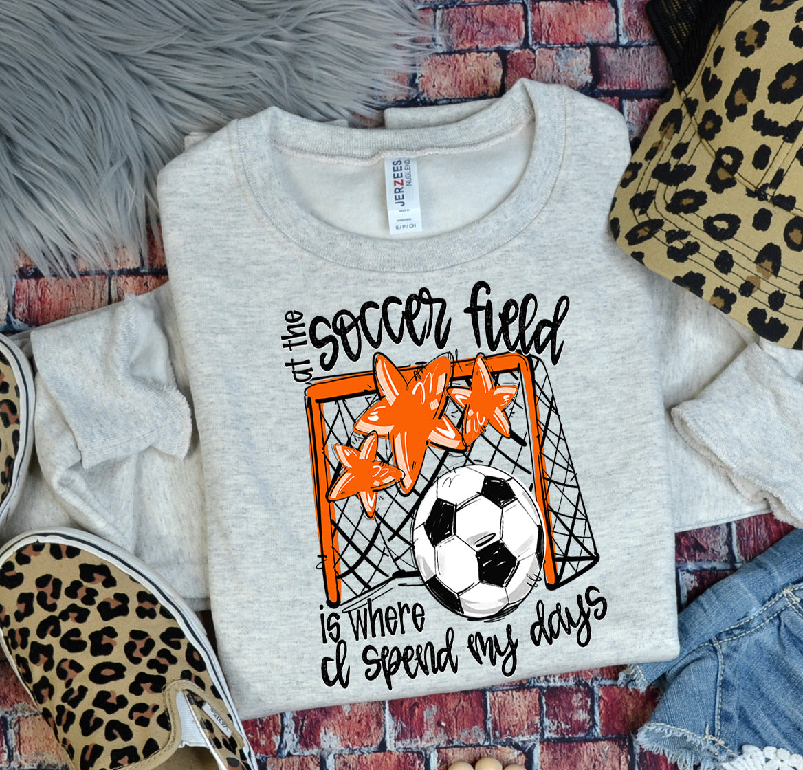 ORANGE AT THE SOCCER FIELD IS WHERE I SPEND MY DAYS