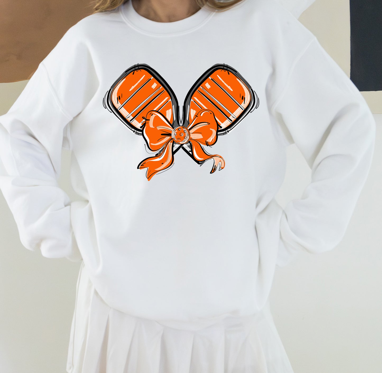 ORANGE PICKLEBALL DOUBLE RACQUET