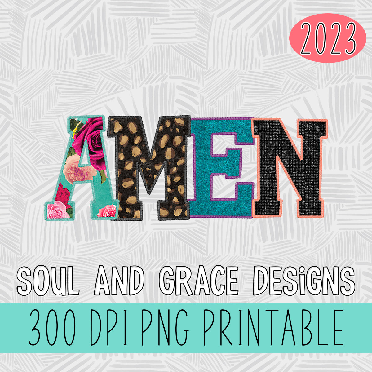 Amen Faux Applique