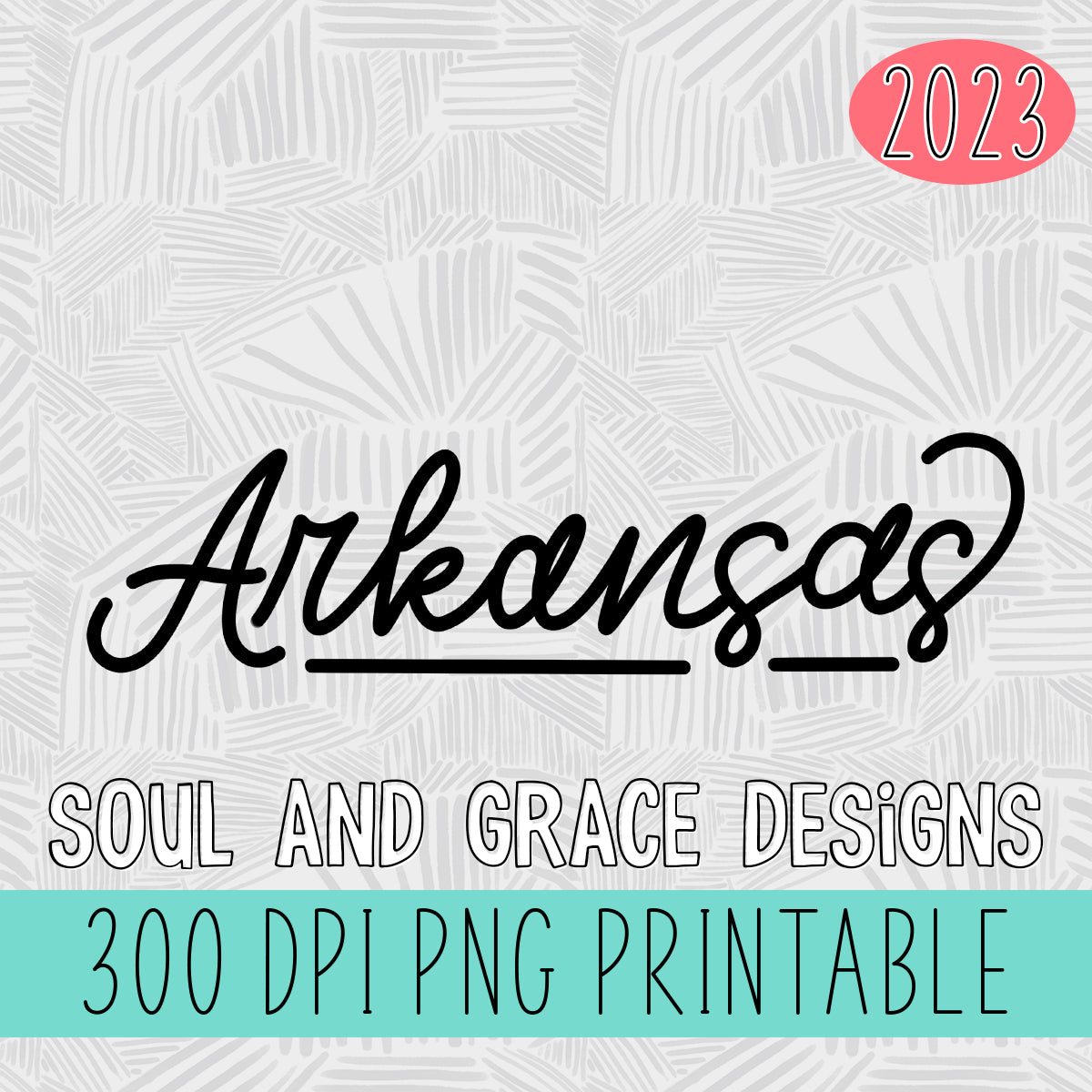 Hand Lettered Arkansas