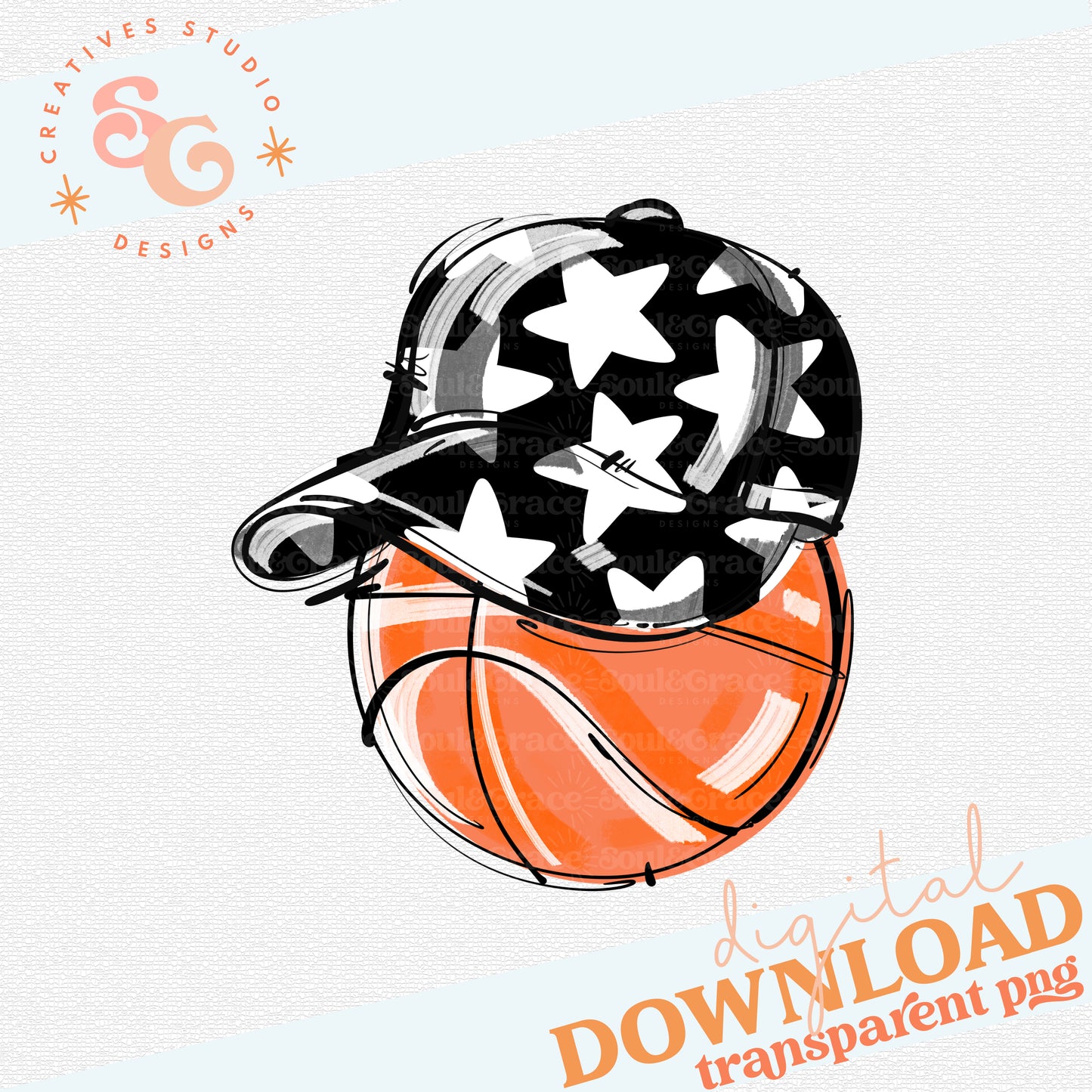 BLACK PLAY BALL HAPPY FACE BASKETBALL