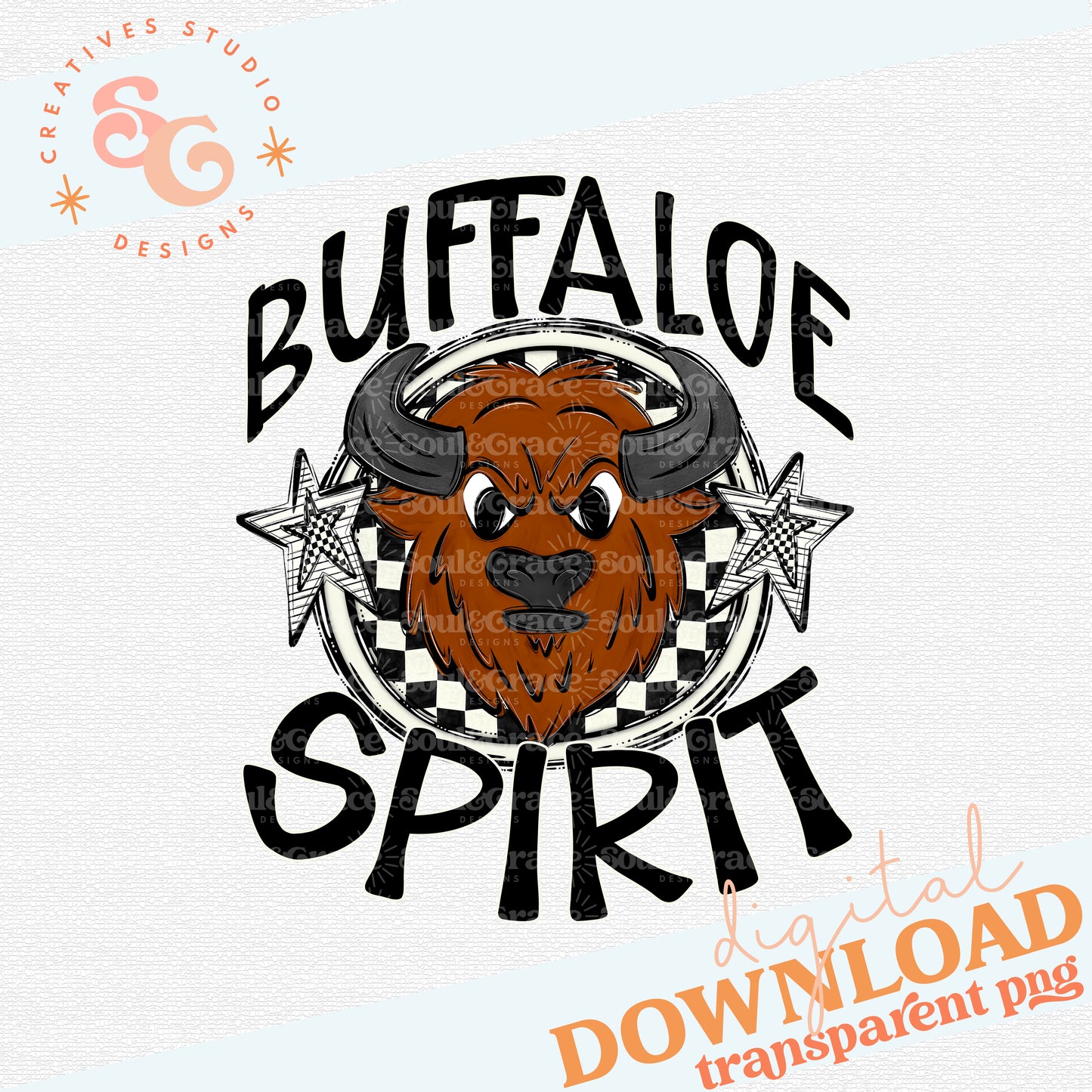 BUFFALOE MASCOT SPIRIT