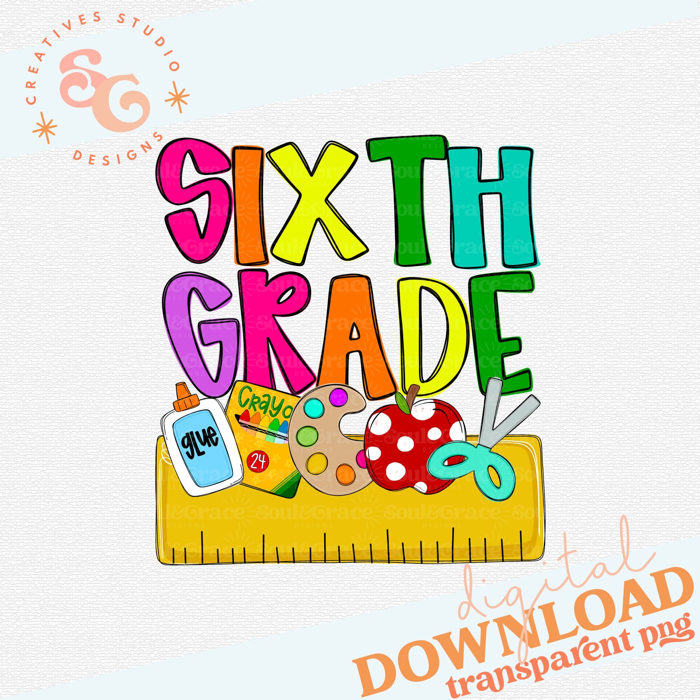 Back to School Name Plate SIXTH GRADE