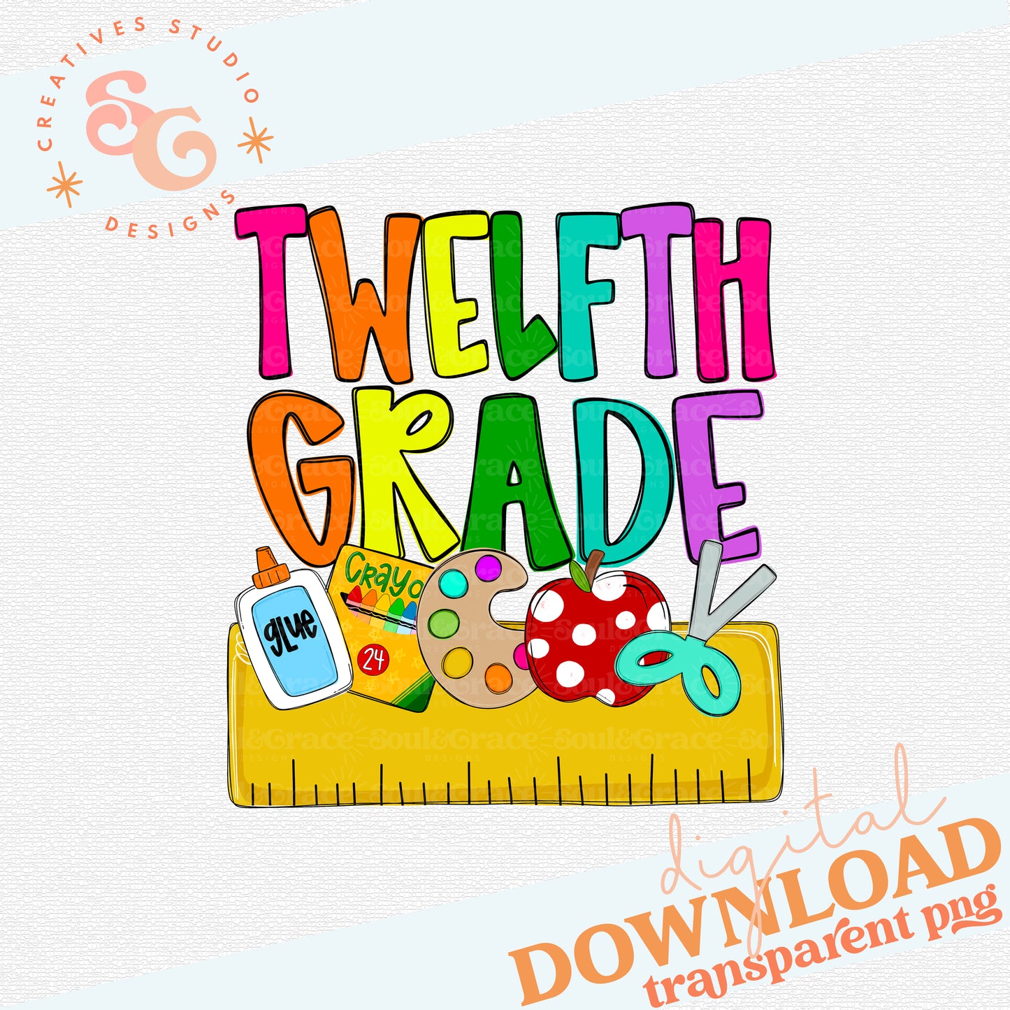 Back to School Name Plate TWELFTH GRADE