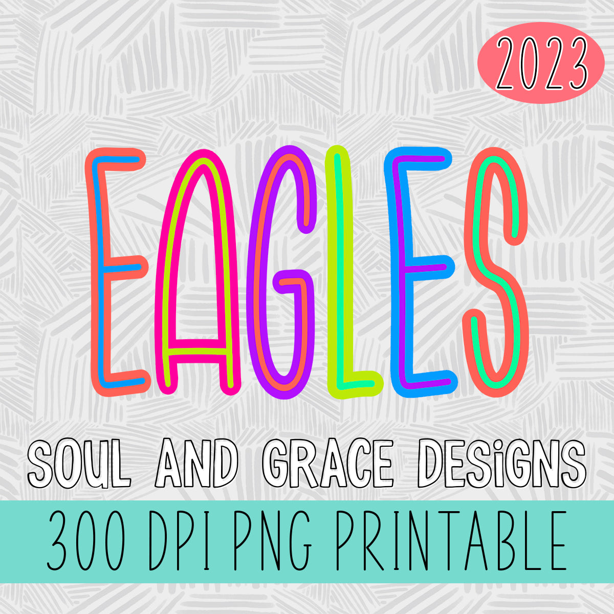 Back to School Bright Colors Eagles