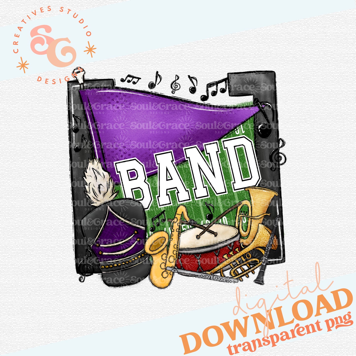 Band Pennants Purple
