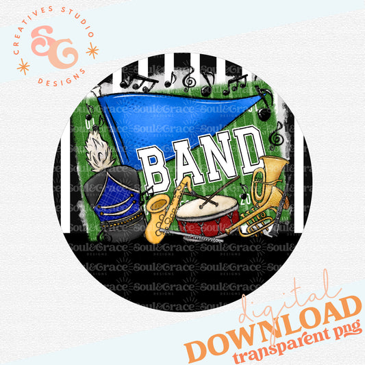 Band Tag Ornament Blue