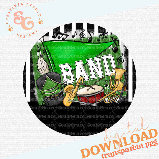 Band Tag Ornament Green