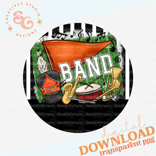 Band Tag Ornament Orange