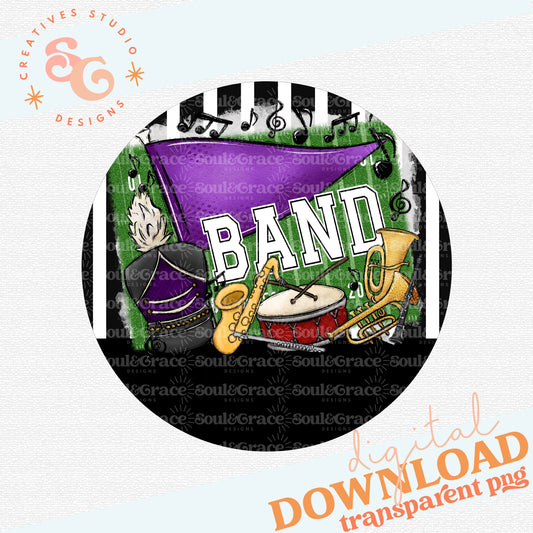 Band Tag Ornament Purple