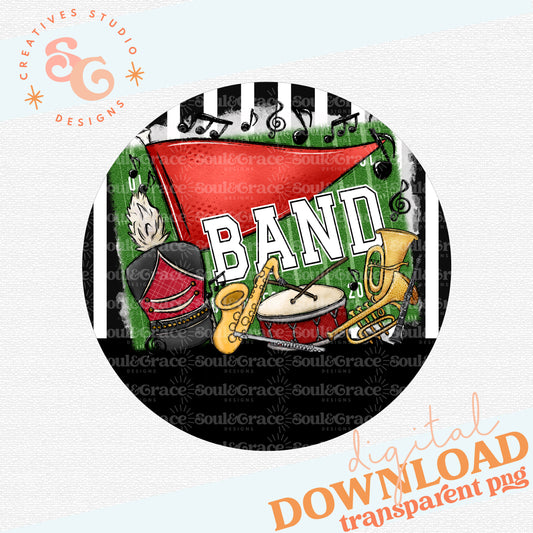 Band Tag Ornament Red
