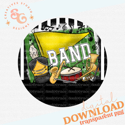 Band Tag Ornament Yellow