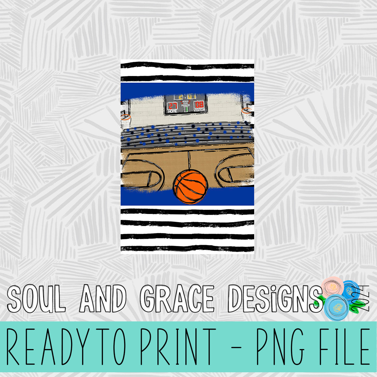 Basketball Court Garden Flag PNG