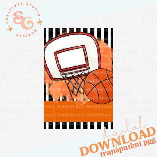 Team Spirit Basketball Garden Flag ORANGE