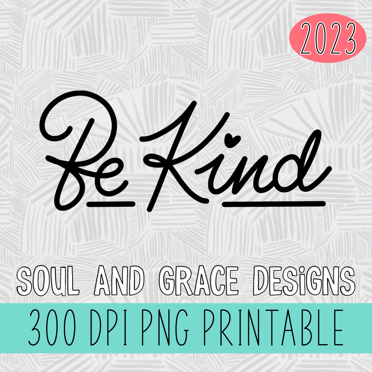 Hand Lettered Be Kind
