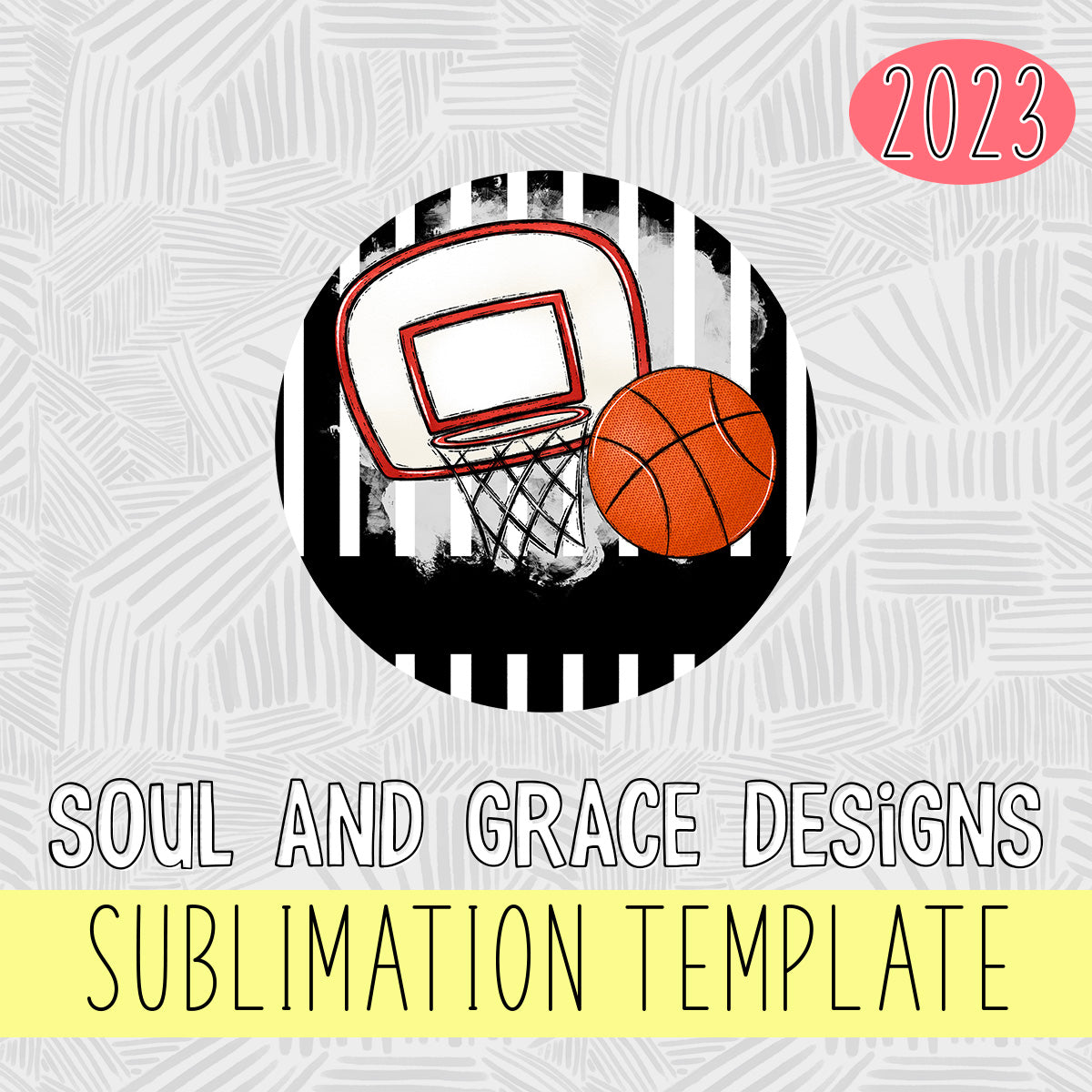 Basketball Bag Tag - Door Hanger - Ornament - Black