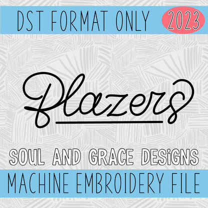 Handwritten Blazers Machine Embroidery Design [DST]