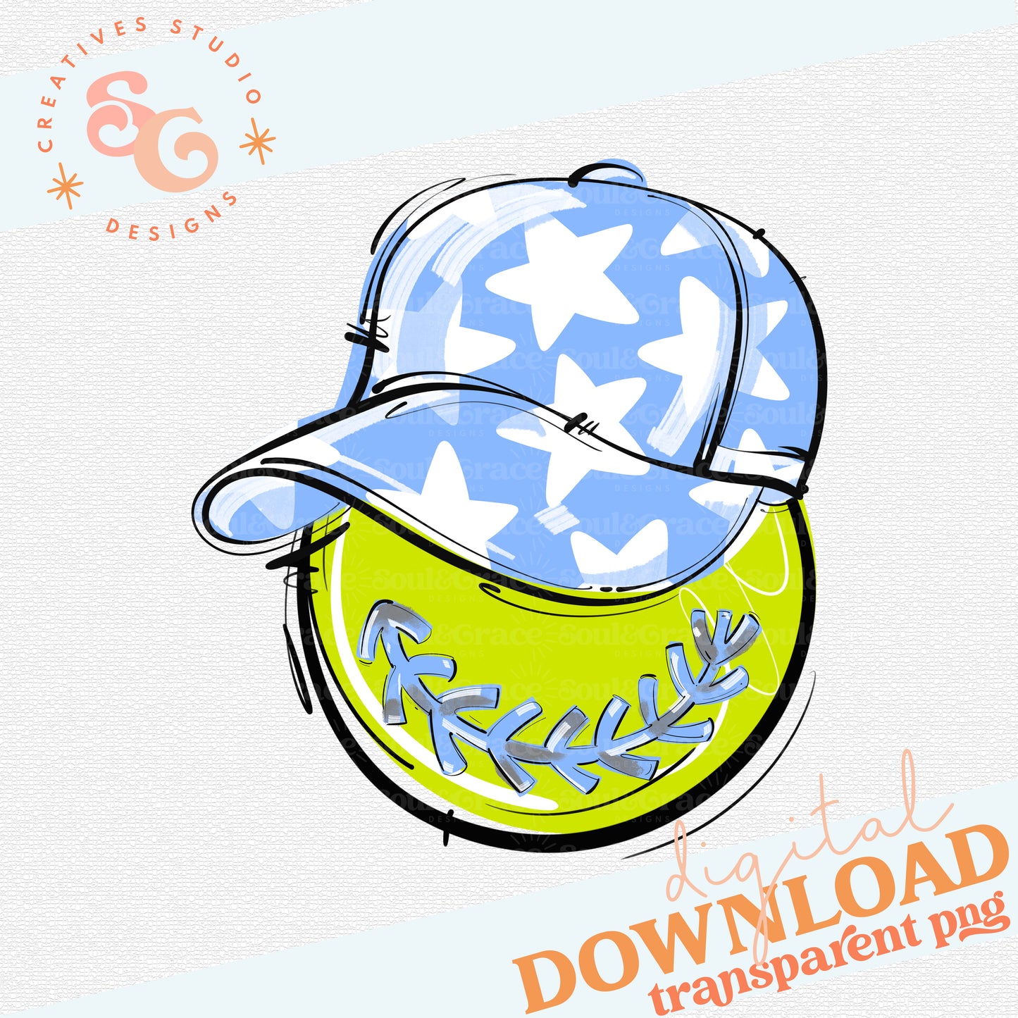 COLUMBIA PLAY BALL HAPPY FACE SOFTBALL