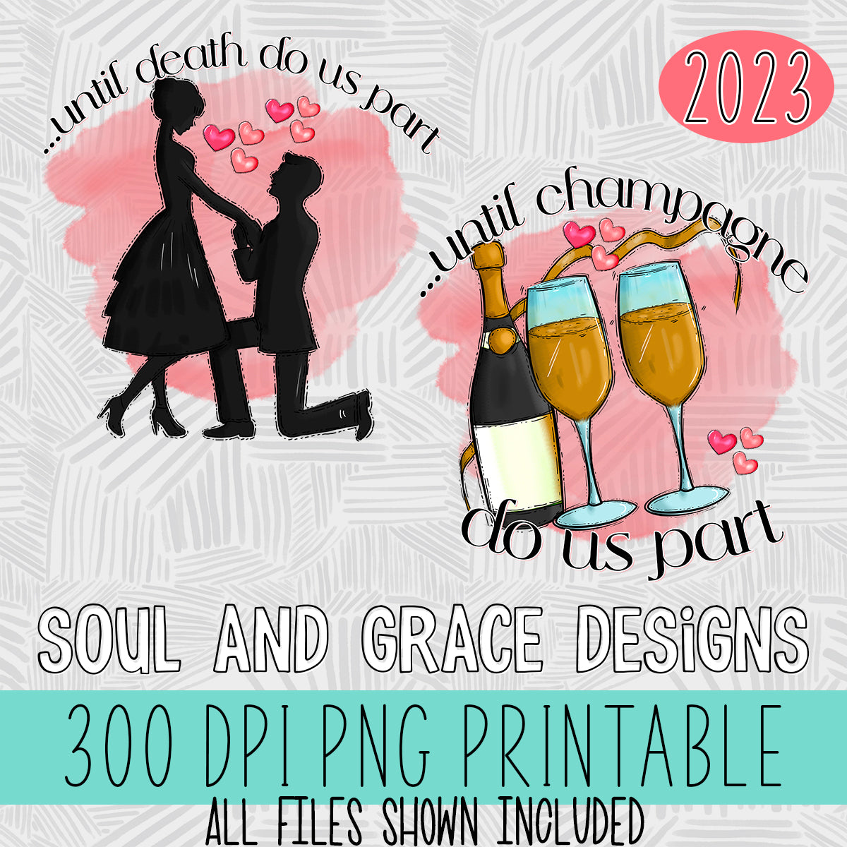 Until Champagne Do Us Part Bridal Party Bachelorette Set