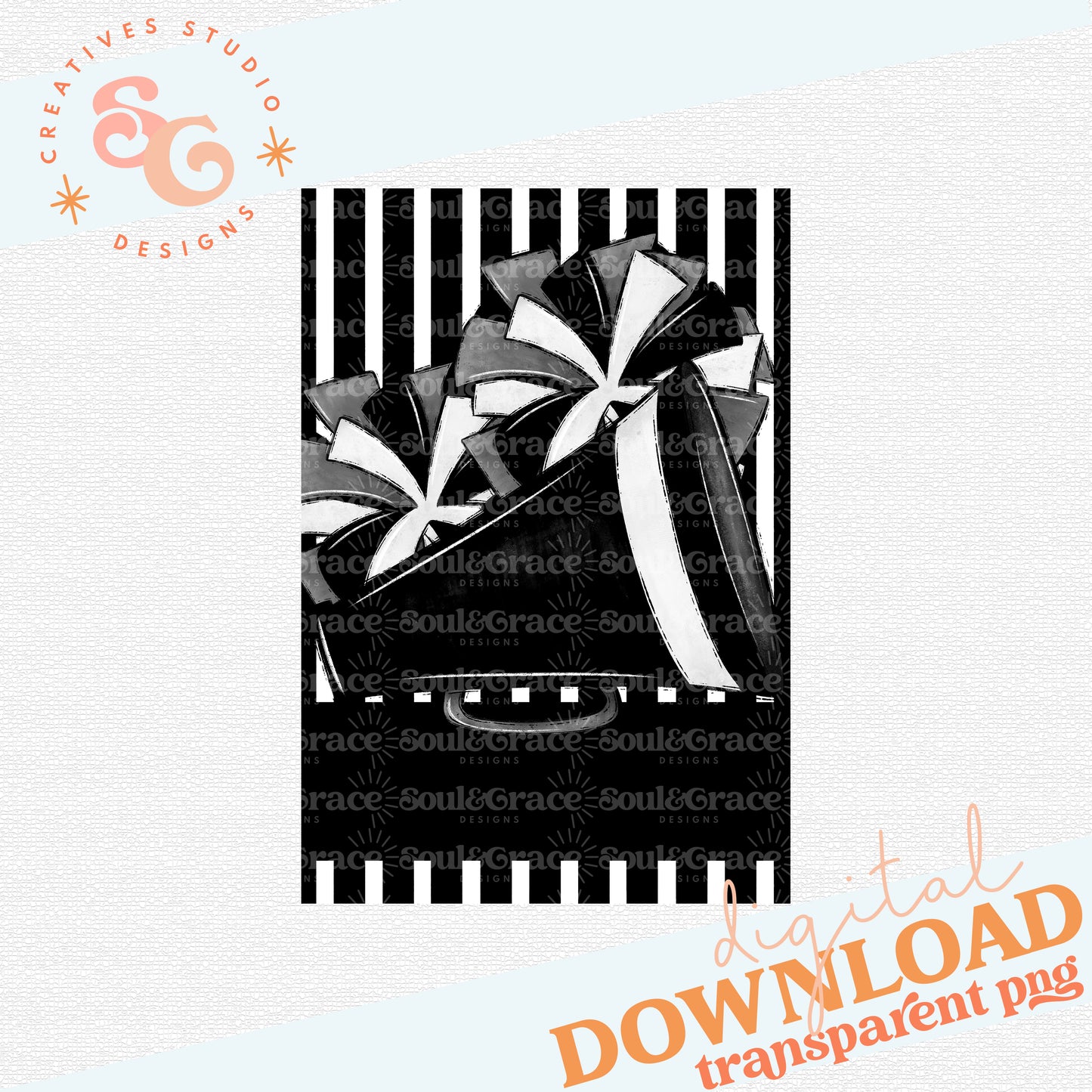 Team Spirit Cheer Garden Flag Black