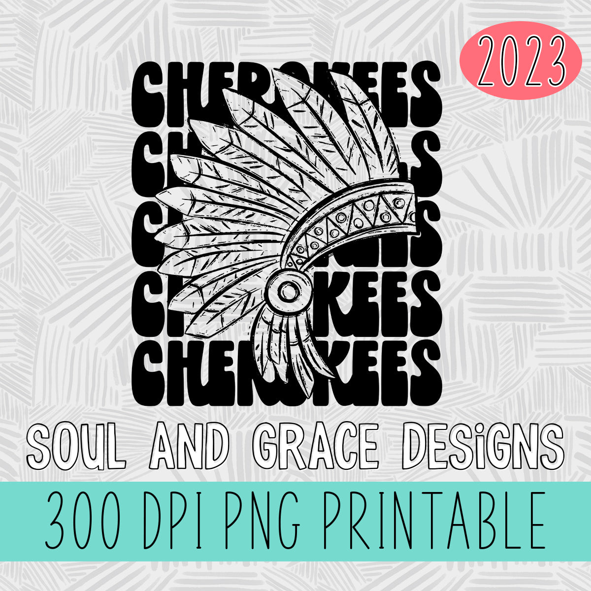 Cherokees Stacked Mascot