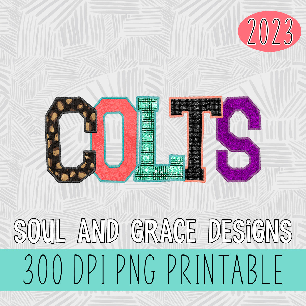 Colts Faux Applique