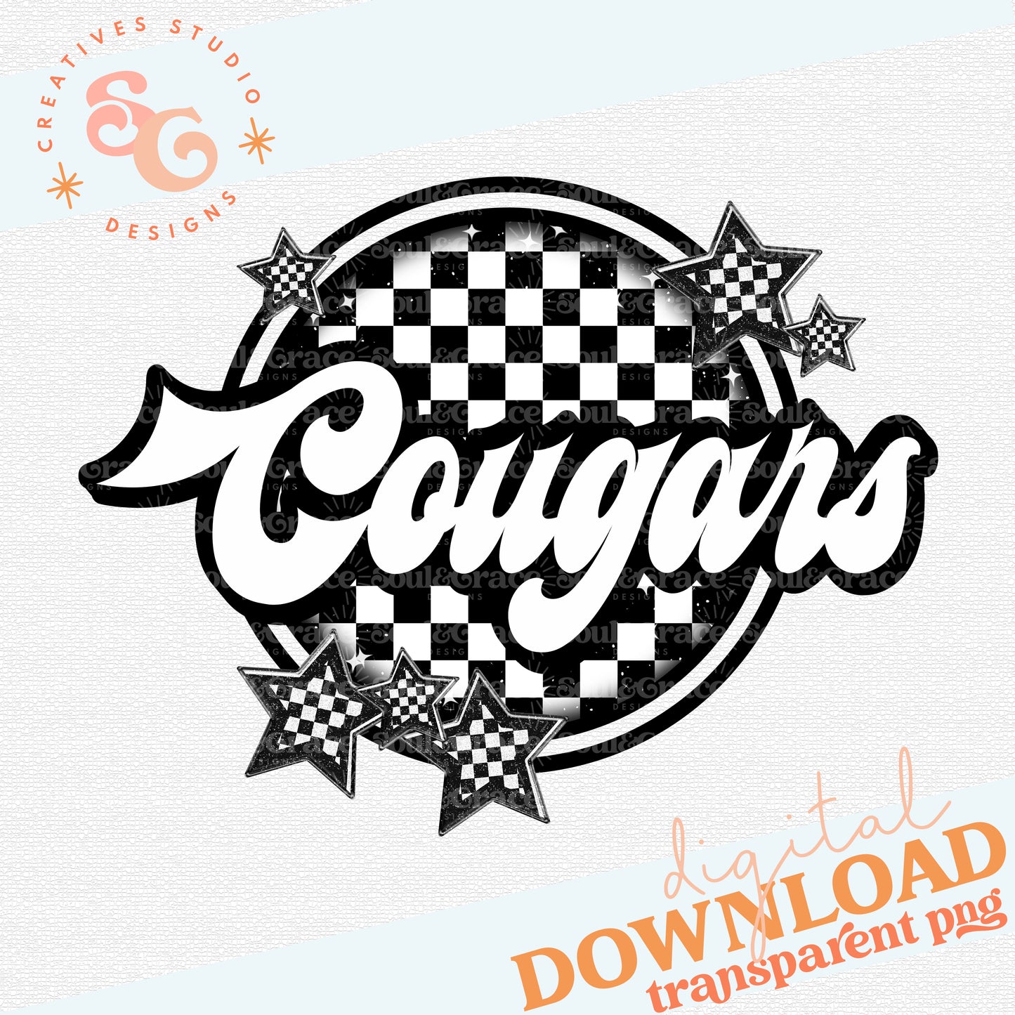 Cougars Checker Mascots