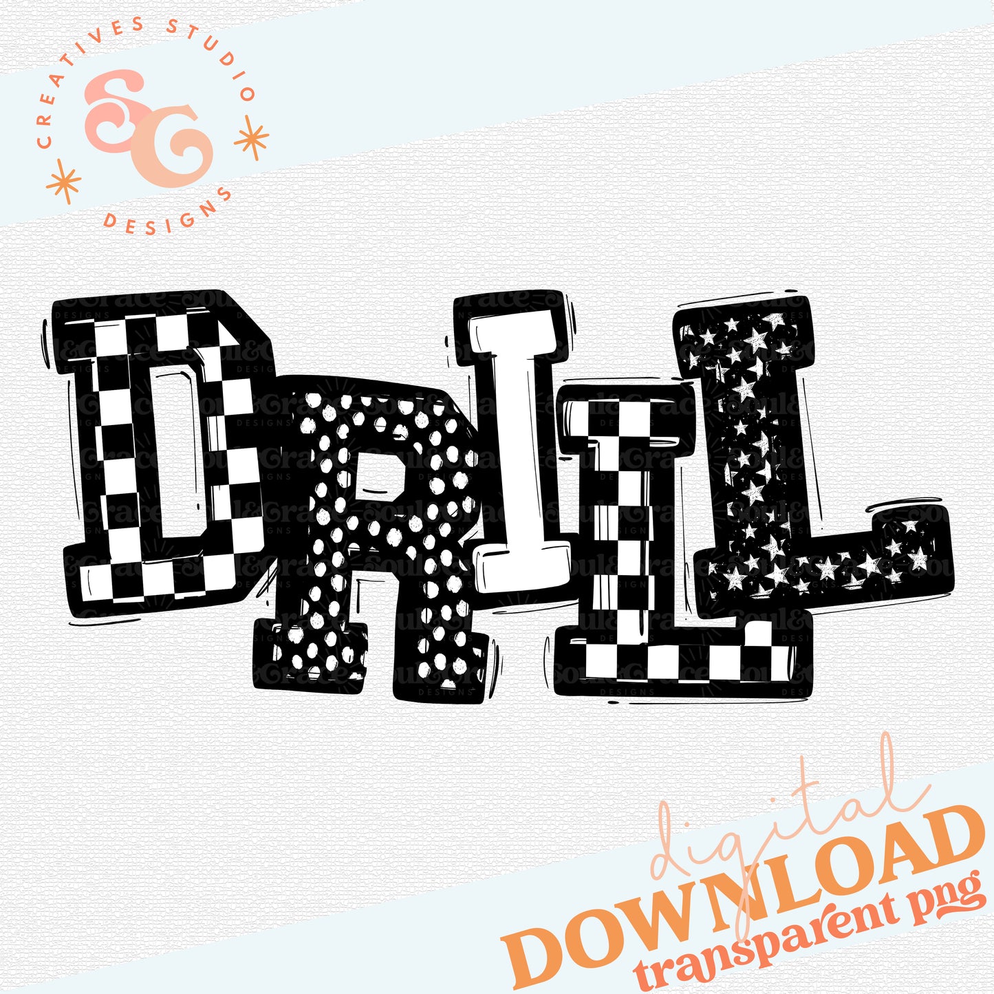 DRILL SO SPORTY BLACK WHITE