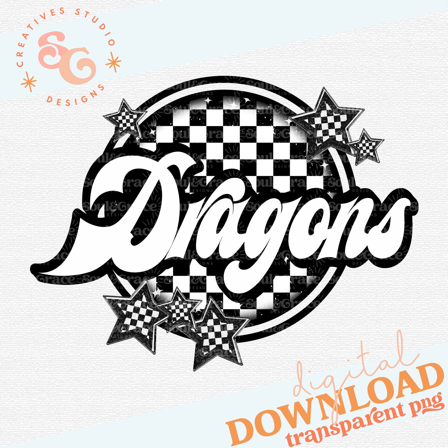 Dragons Checker Mascots