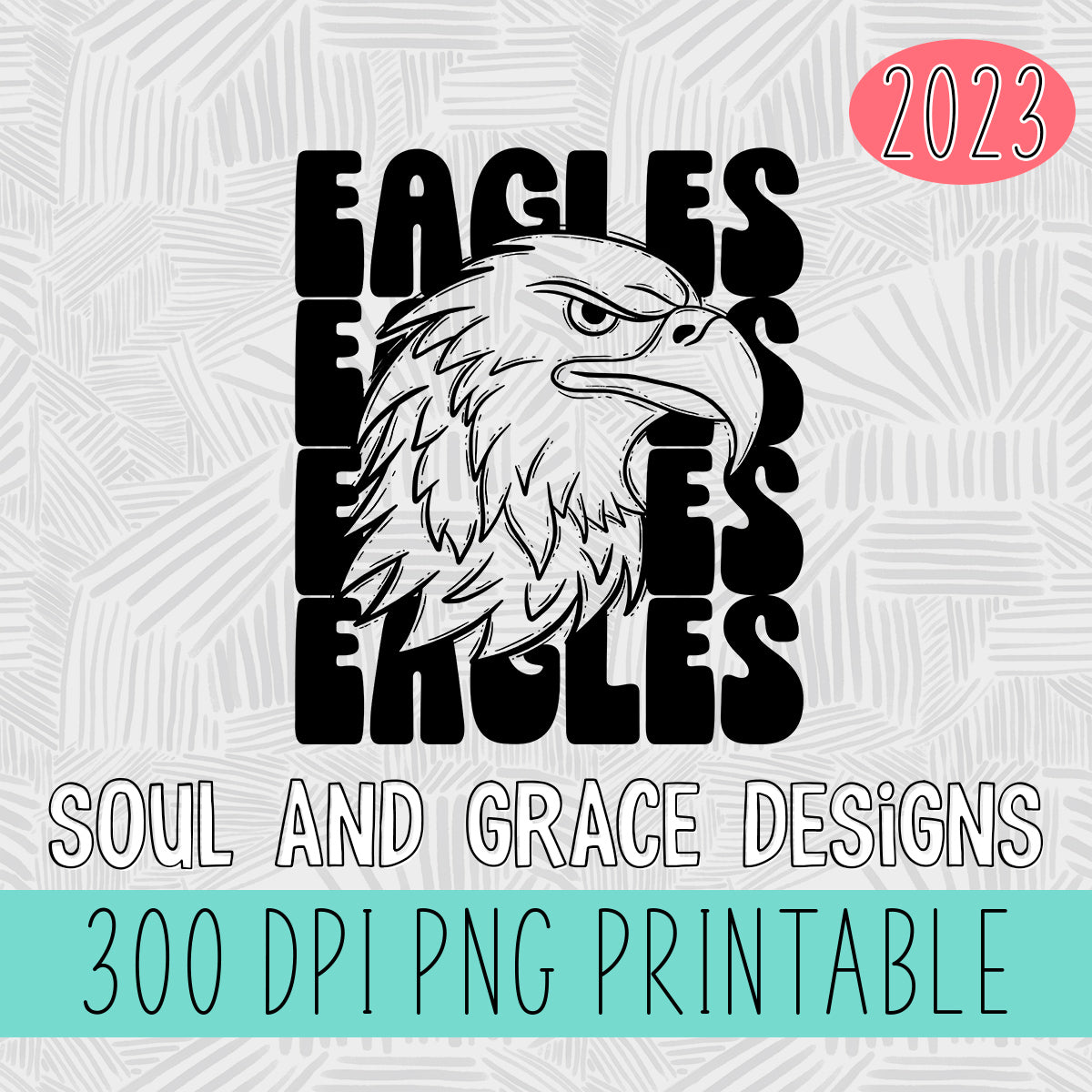 Eagles PNG Eagles Mascot PNG Eagle Sublimation Design 