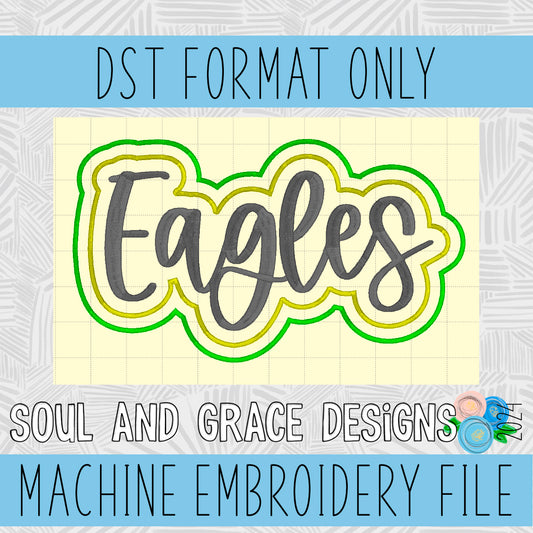 Eagles Double Applique Machine Embroidery Design [DST]