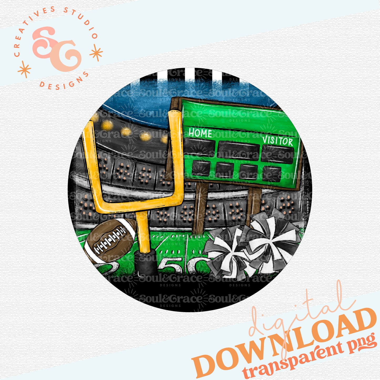 Soccer - Bag Tag - Door Hanger - Ornament - Black