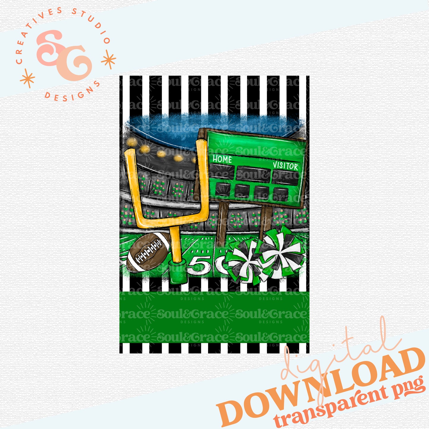 Team Spirit Football Garden Flag Green