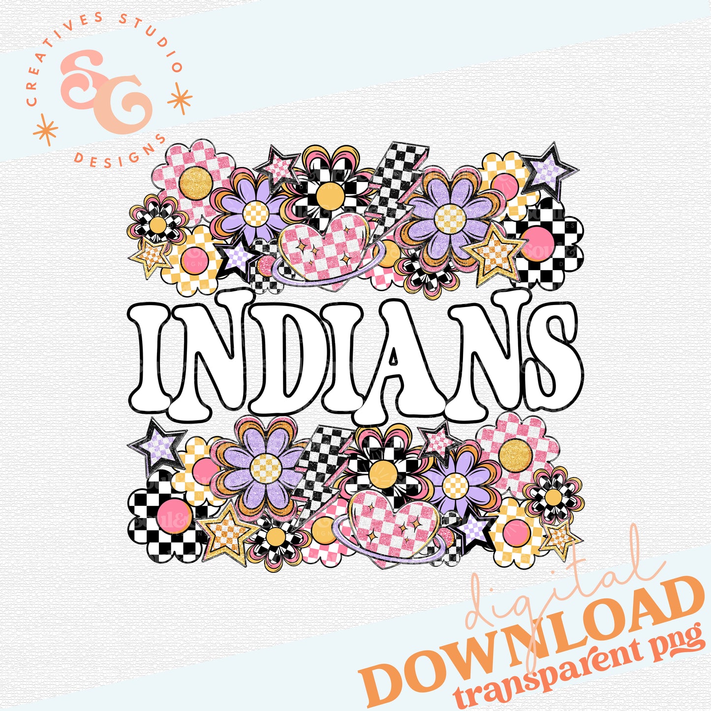 Funky Flowers Mascots INDIANS