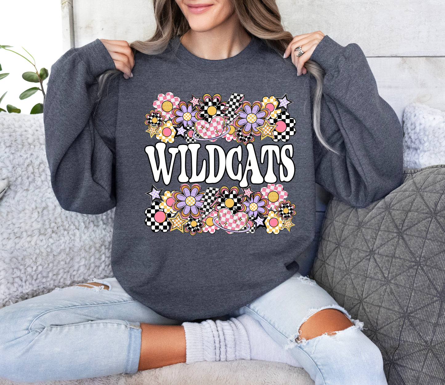 Funky Flowers Mascots WILDCATS