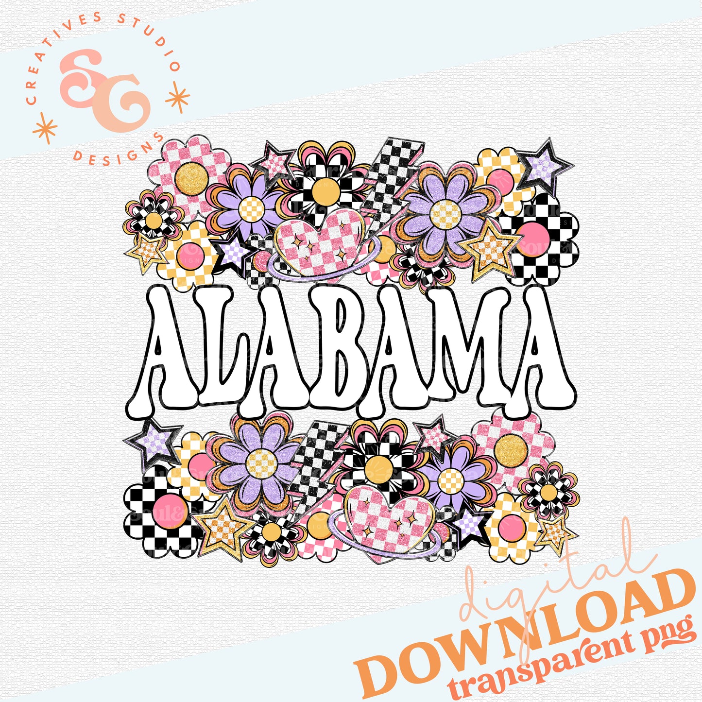 Funky Flowers States Alabama