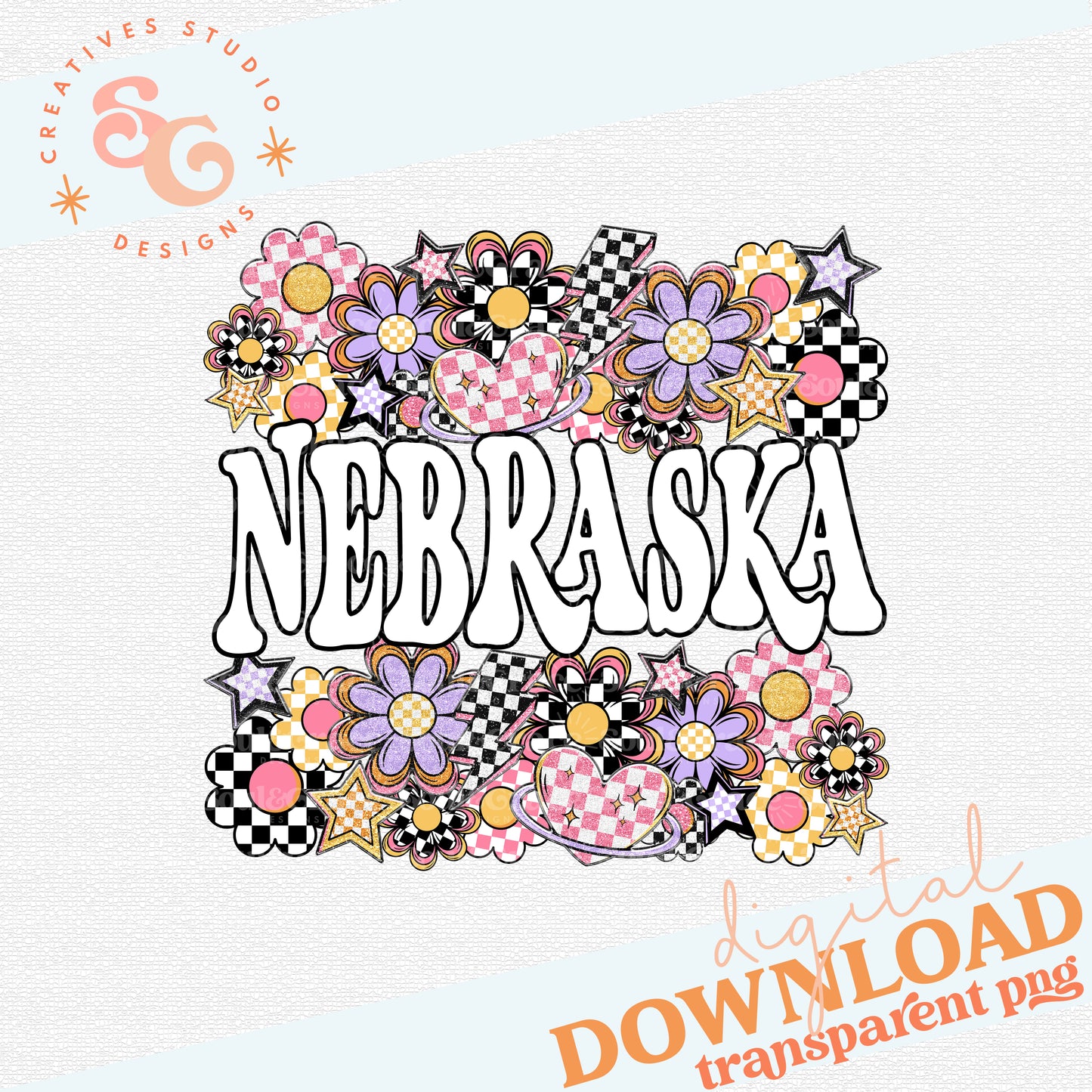 Funky Flowers States Nebraska