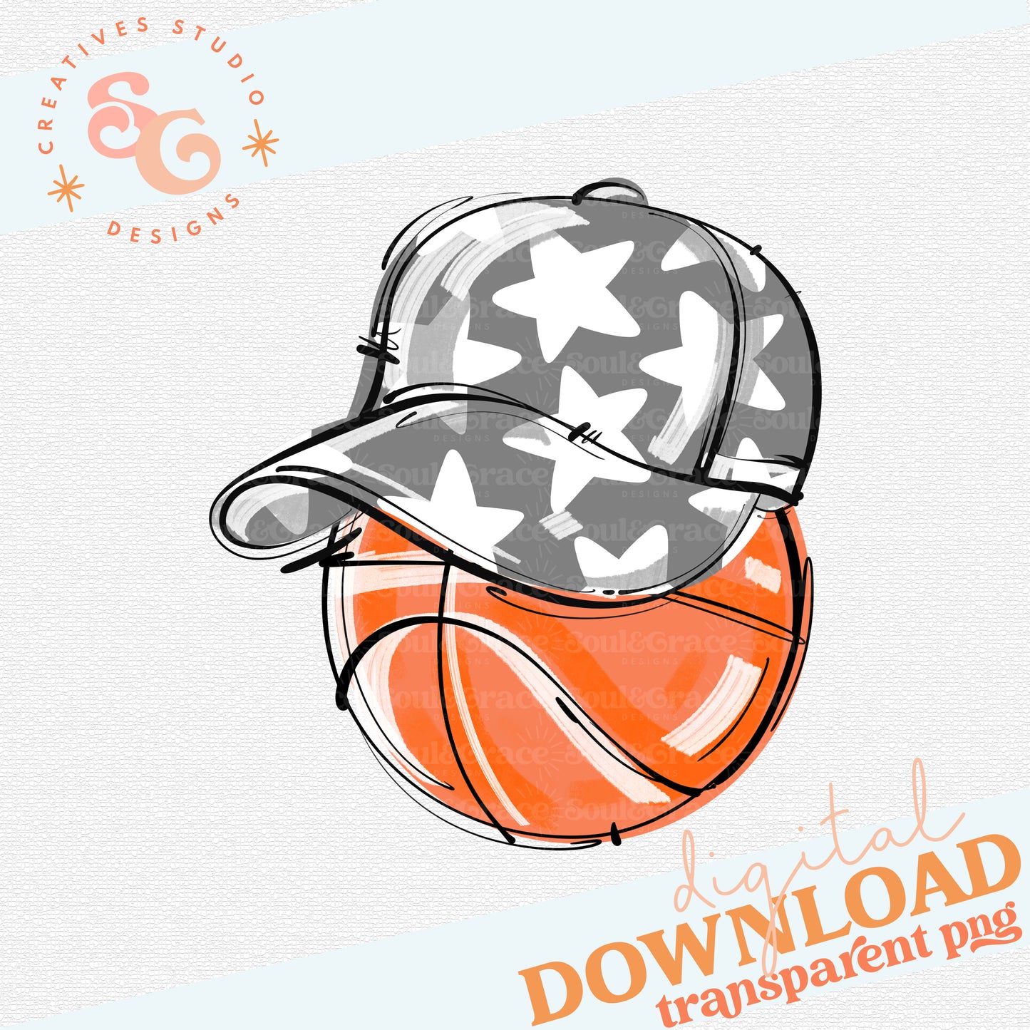GRAY PLAY BALL HAPPY FACE BASKETBALL