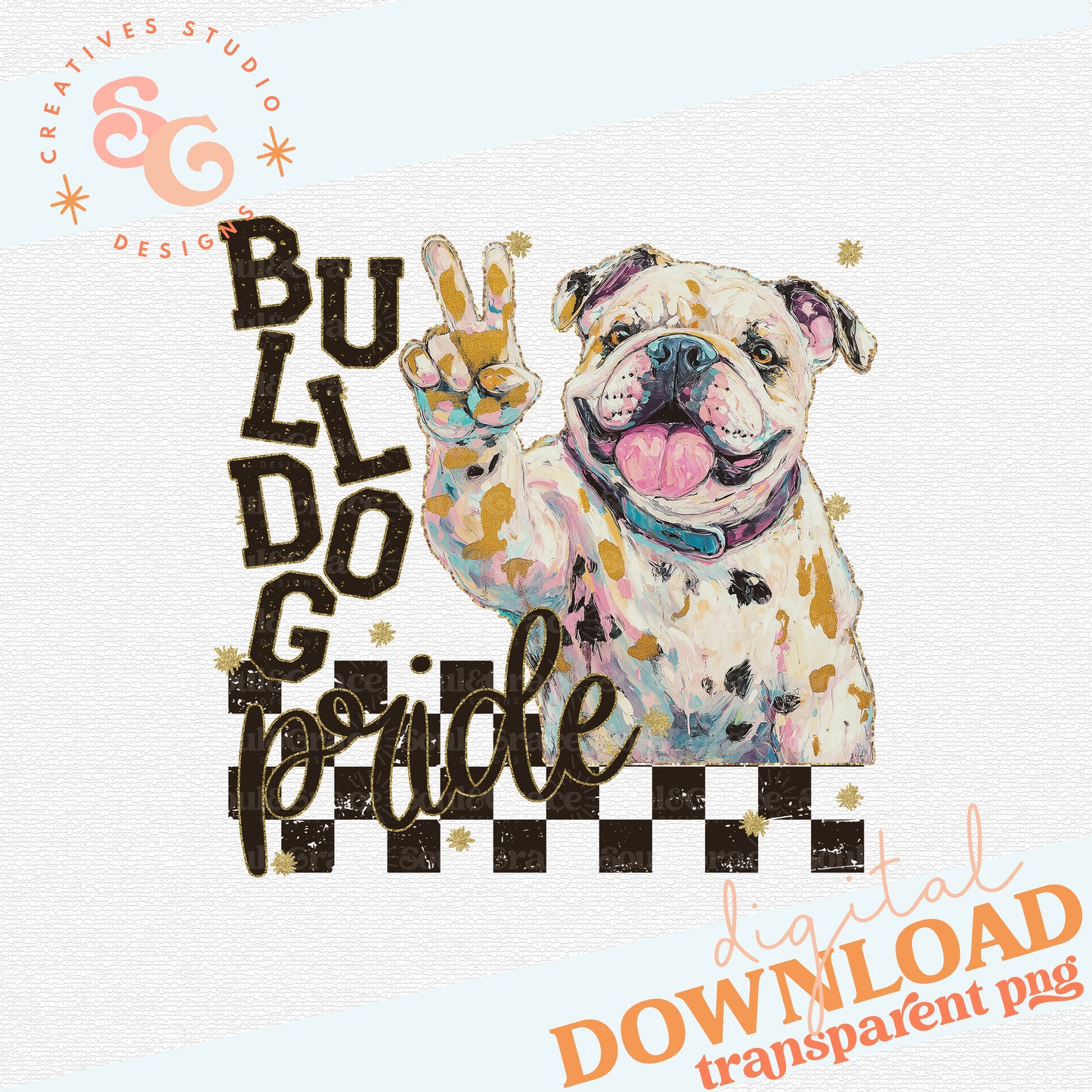 GRUNGE MASCOTS BULLDOG
