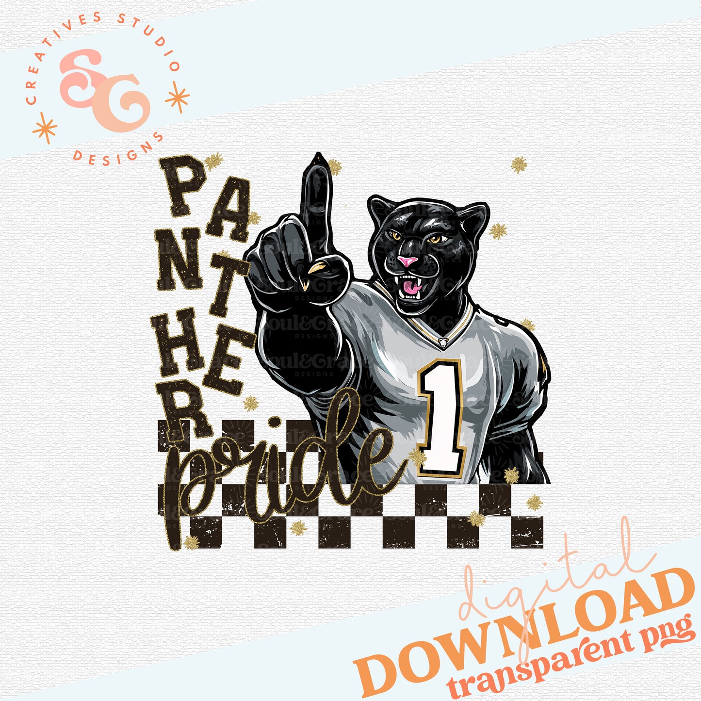 GRUNGE MASCOTS PANTHER