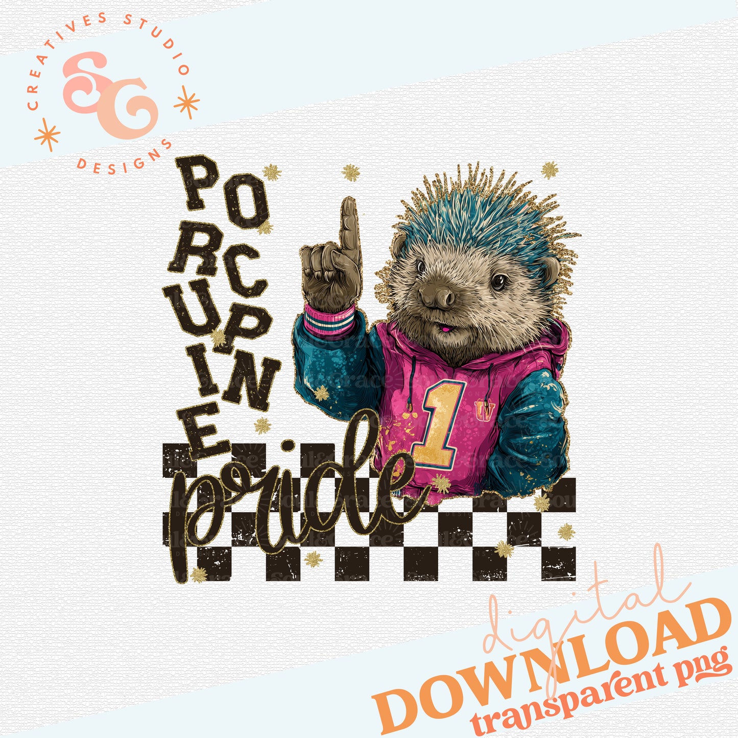 GRUNGE MASCOTS PORCUPINE