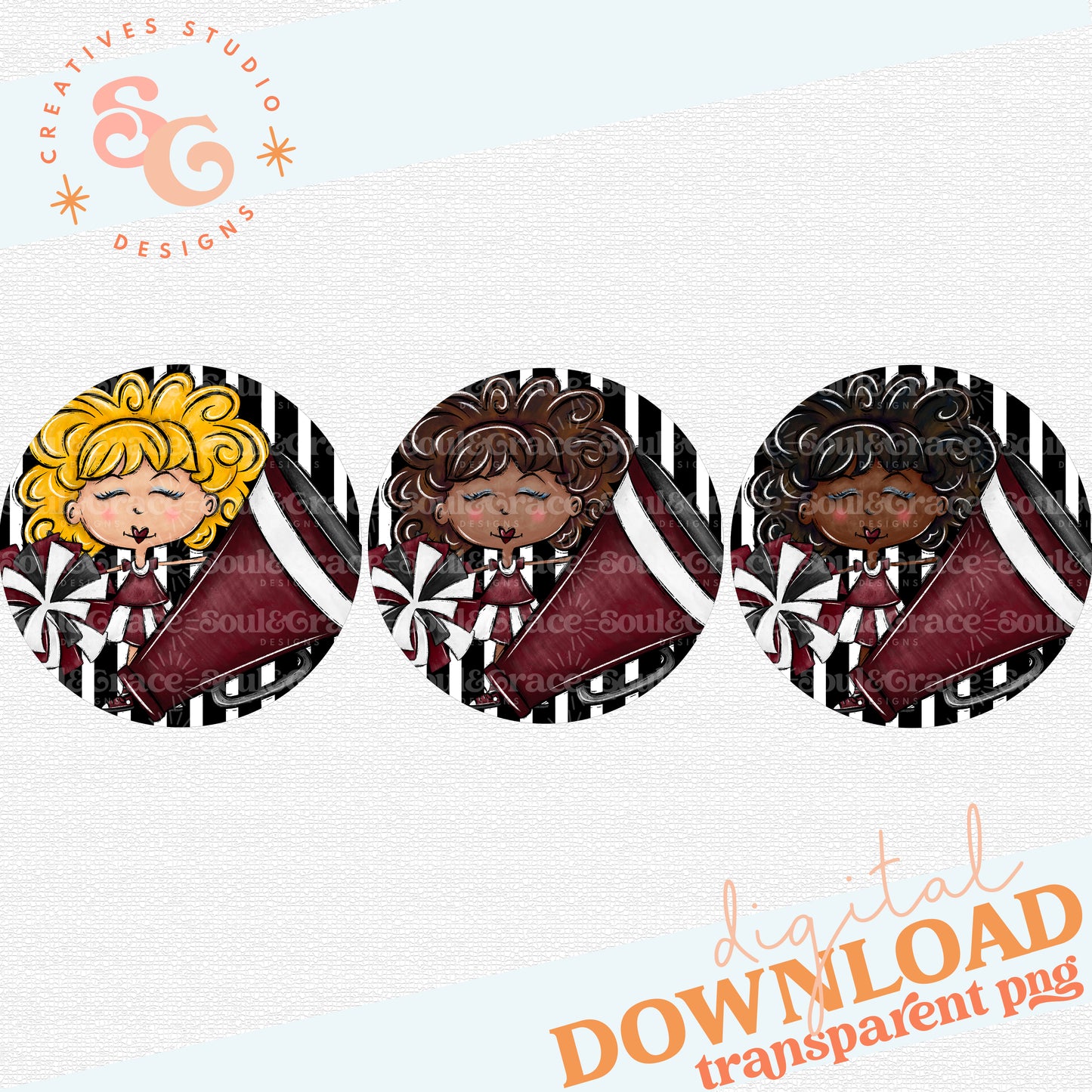 Go Team: Cheer Tags MAROON
