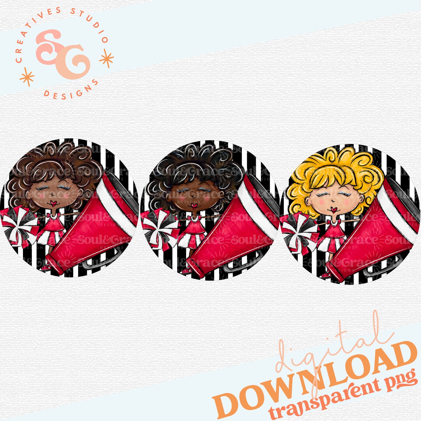 Go Team: Cheer Tags RED