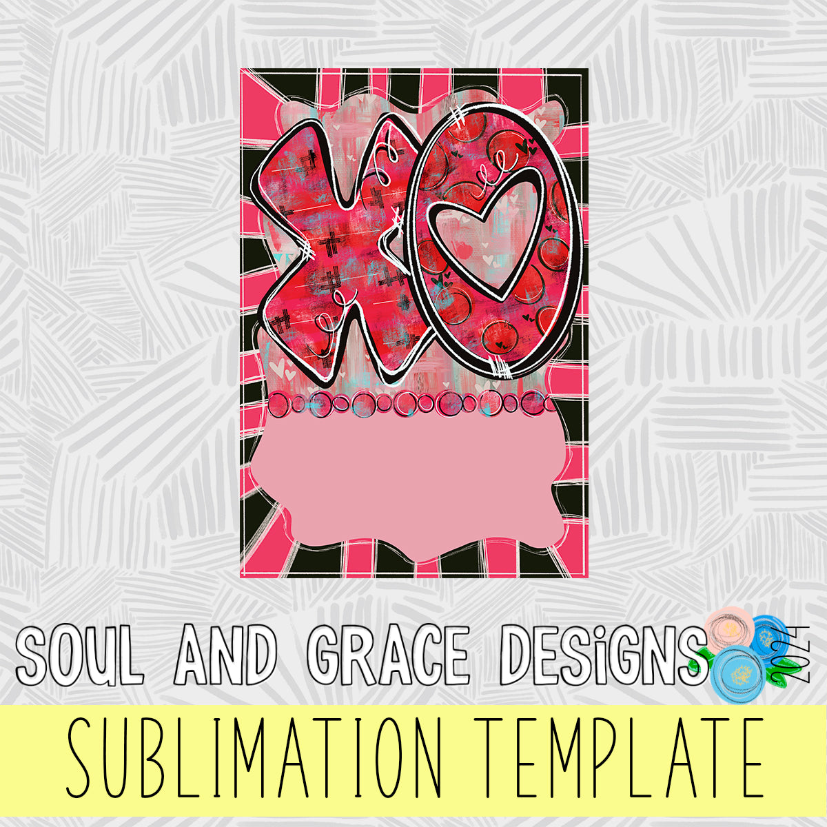 Grunge Valentine's Day Garden Flag