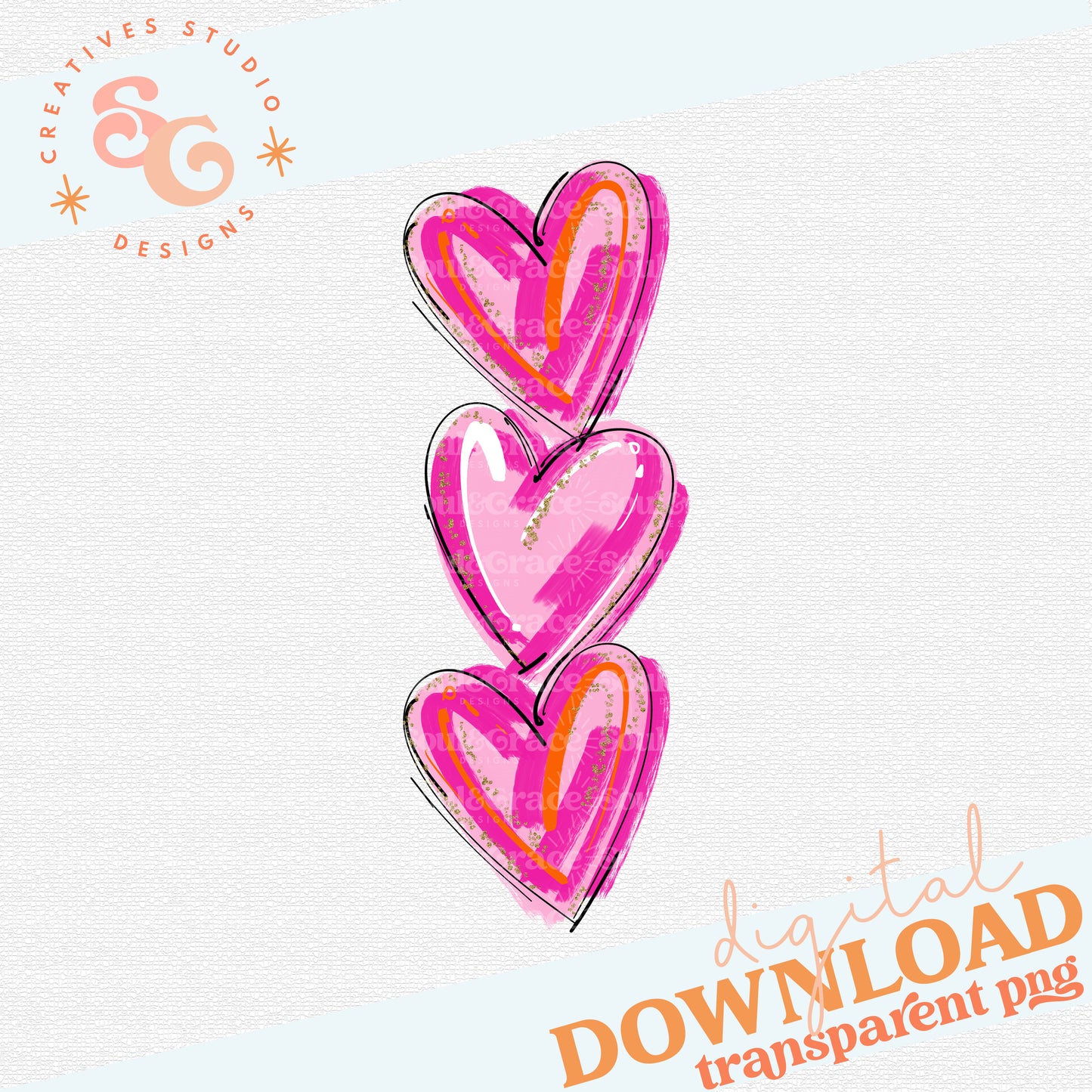 HEART SLEEVE DESIGN Pretty in Pink
