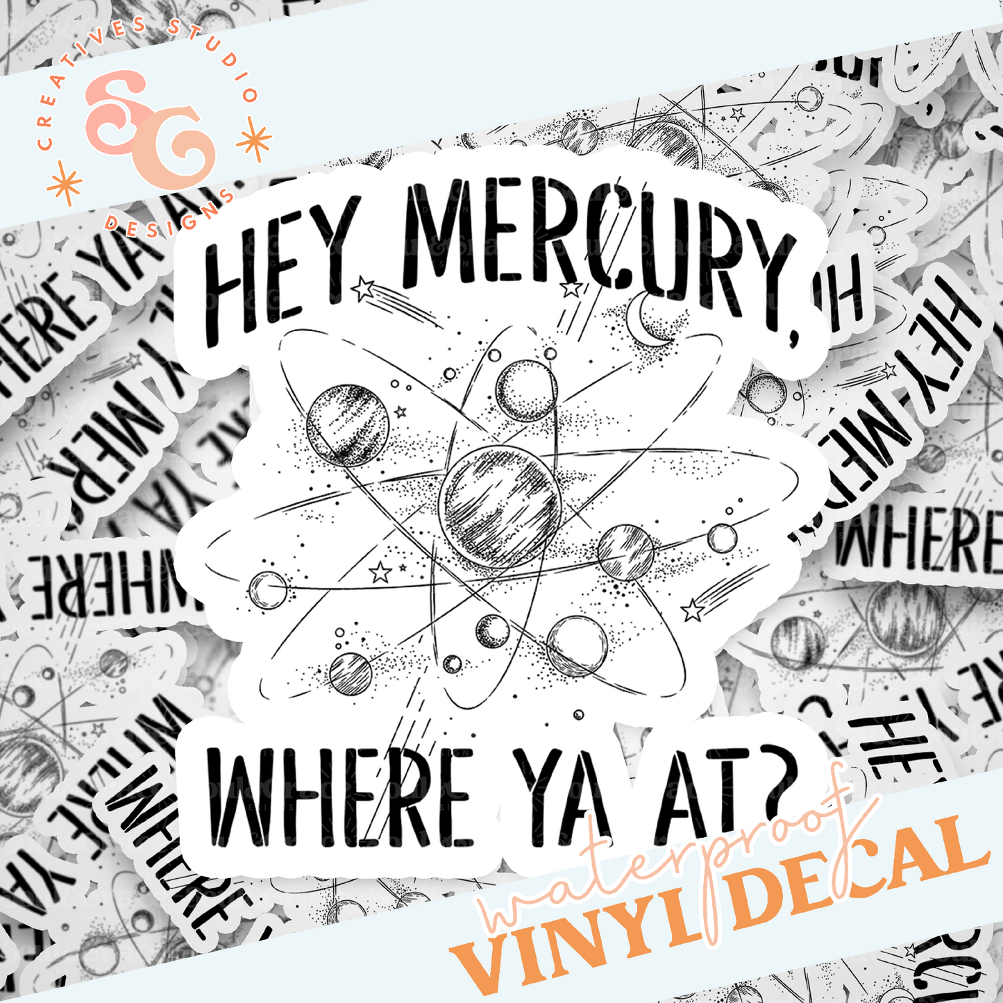 Hey Mercury Vinyl Decal