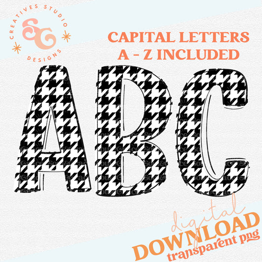 Houndstooth PNG Alphabet