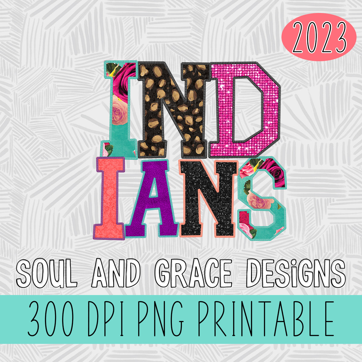 Indians Faux Applique